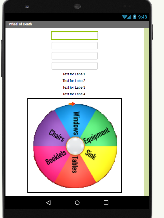 Spin the Wheel Application