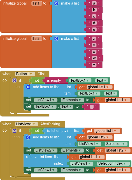 Help needed in adding items form one list to another list - MIT App  Inventor Help - MIT App Inventor Community