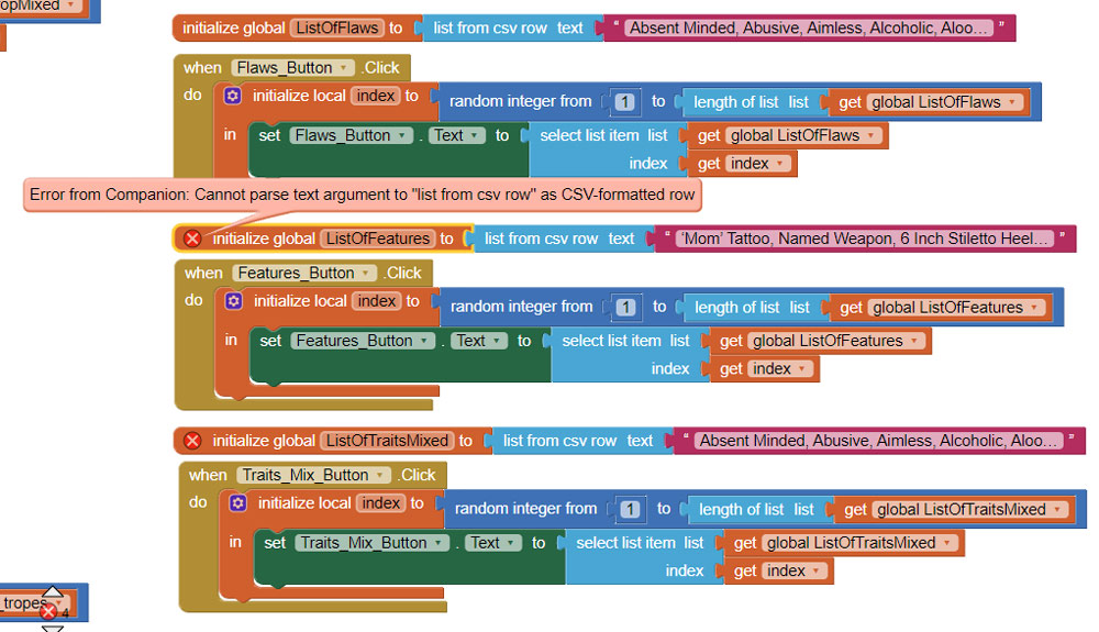 Error from Companion Cannot parse text argument to