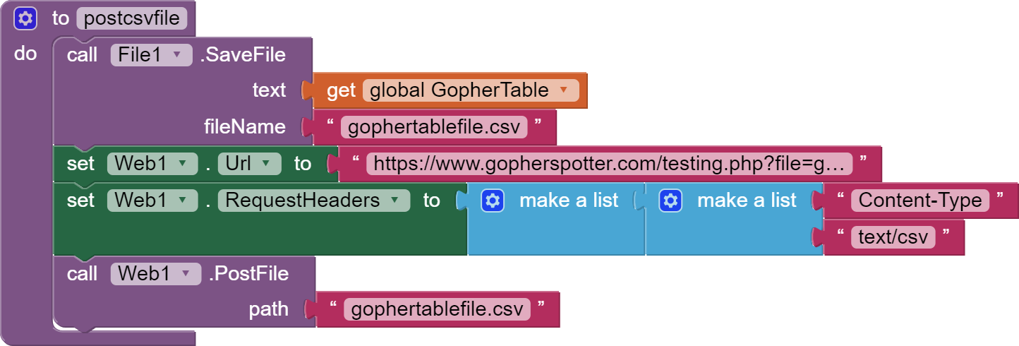 Looking for help posting a csv file to a php script for insertion