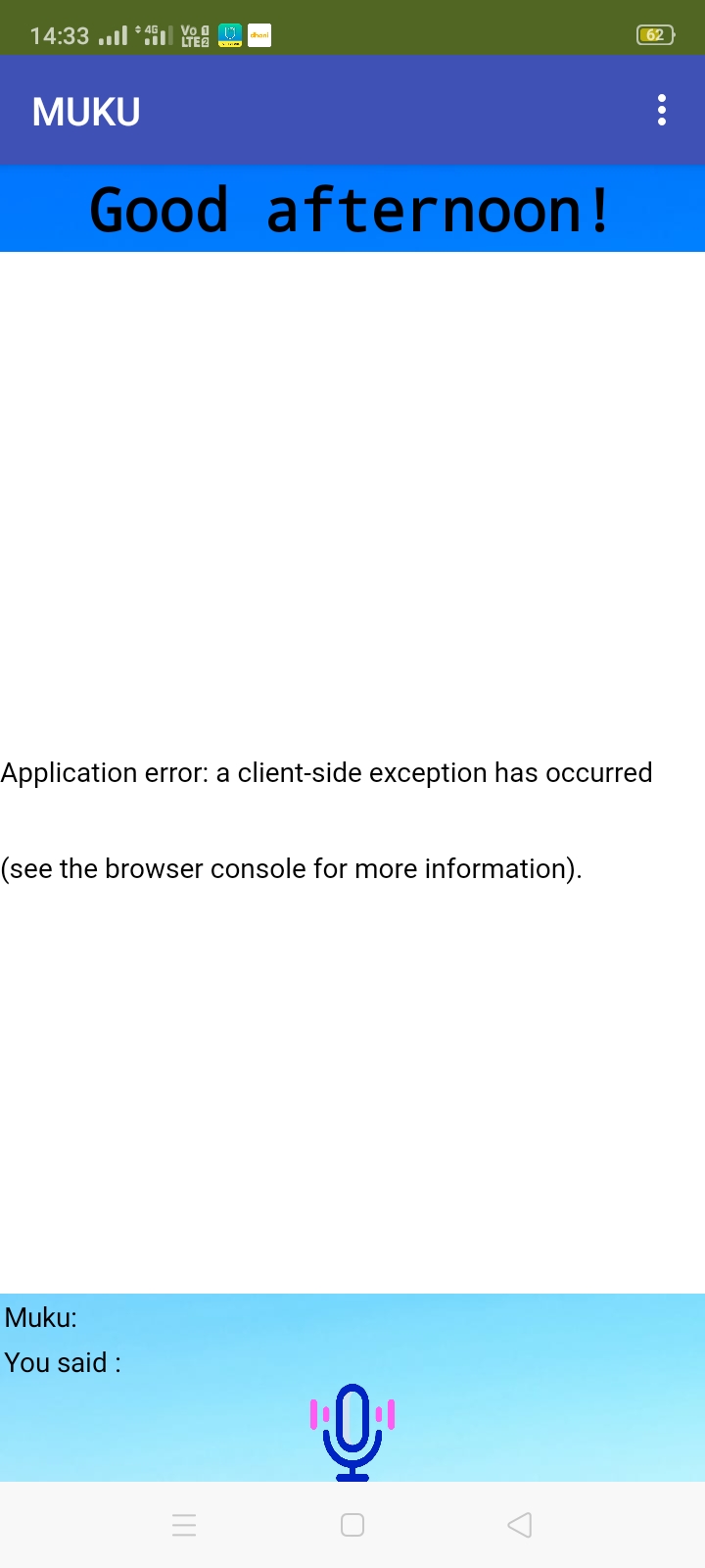 Client side error occured - MIT App Inventor Help - MIT App