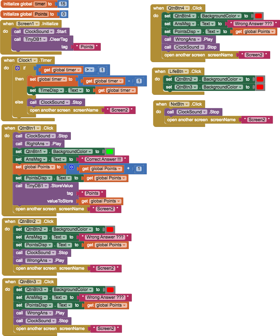 My New Quiz App Works Well While With Ai Companion But Crashes While Installing The Built App Mit App Inventor Help Mit App Inventor Community