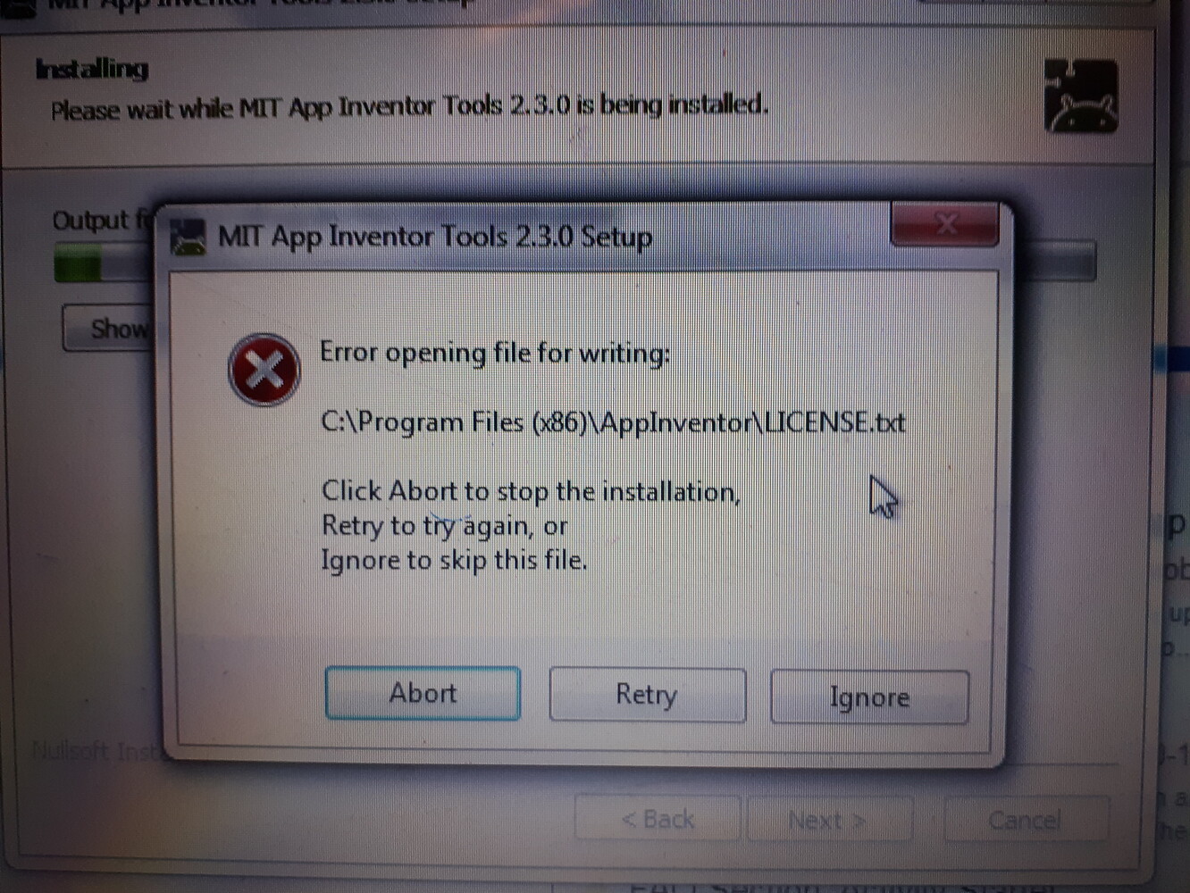 Error while installing Emulator - MIT App Inventor Help - MIT App ...