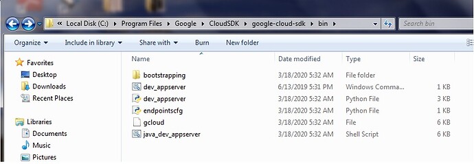 google cloud folder