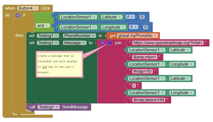 clickableSMSlinkToDisplayMap