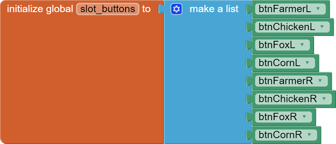 initialize global slot_buttons to