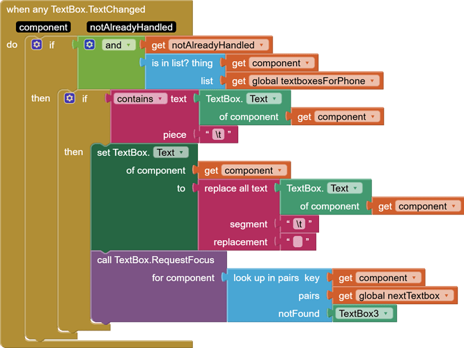 when any TextBox.TextChanged   component   notAlreadyHandled   do