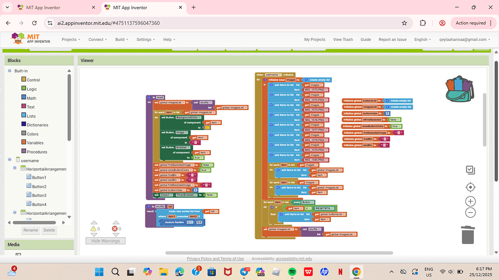 Error - memory game? - MIT App Inventor Help - MIT App Inventor Community