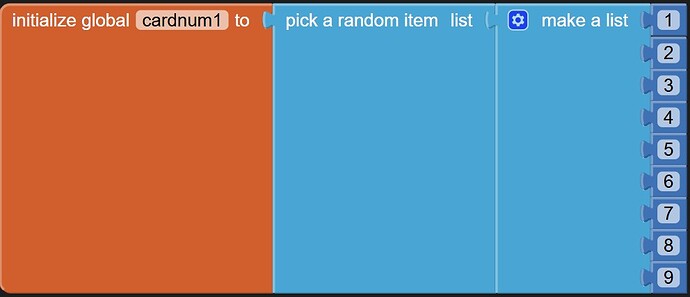 Randomise player's card