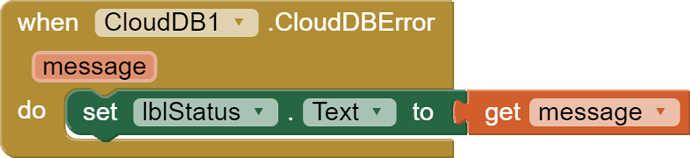 when  CloudDB1 .CloudDBError   message   do