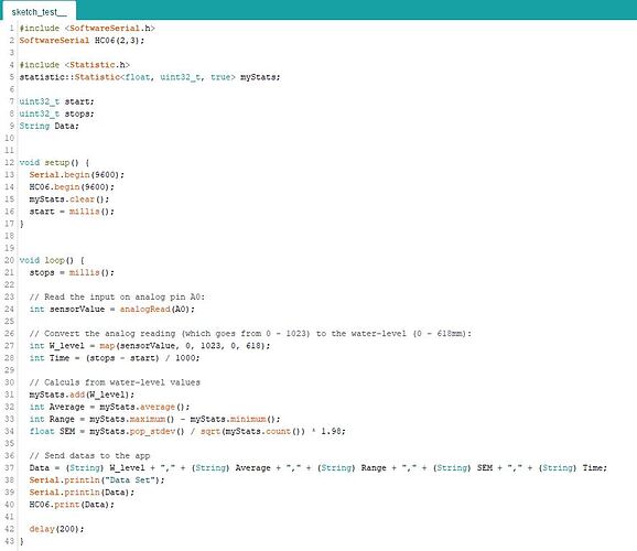 Arduino's code