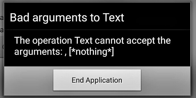 Error message