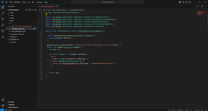 Testextension.java - testextension - Visual Studio Code 8_6_2023 12_17_06 PM