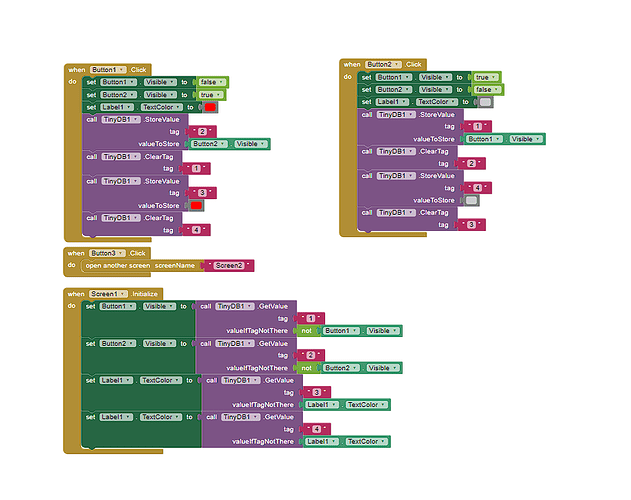 STORING BUTTON STATE INTO TINY DB