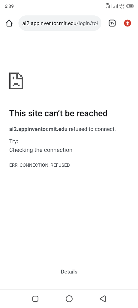 Login problem, both the phone and laptop - MIT App Inventor Help - MIT ...