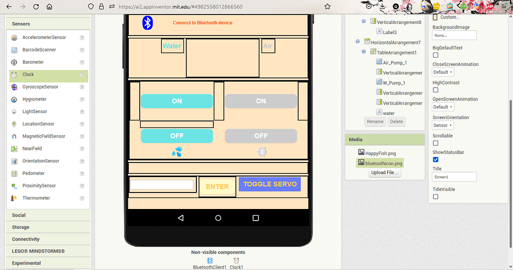 App Inventor - App Relógio 