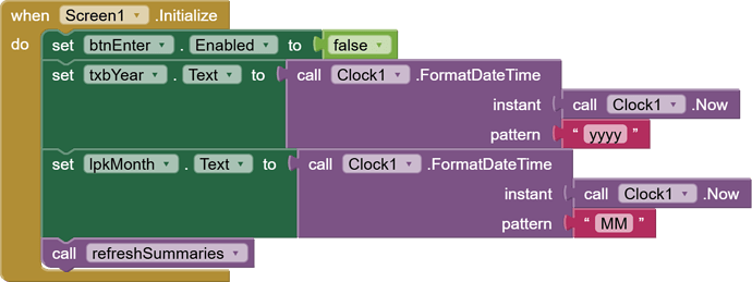 when  Screen1 .Initialize do