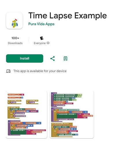 Time Lapse example code