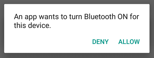 wants to turn on bluetooth