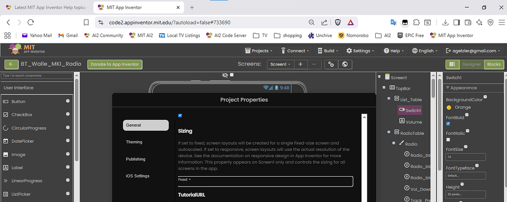 Why are the Screen dimensions hidden when Responsive is changed to ...