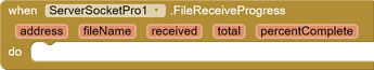 File receive progress