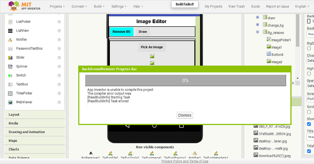 App Build Error - MIT App Inventor Help - MIT App Inventor Community