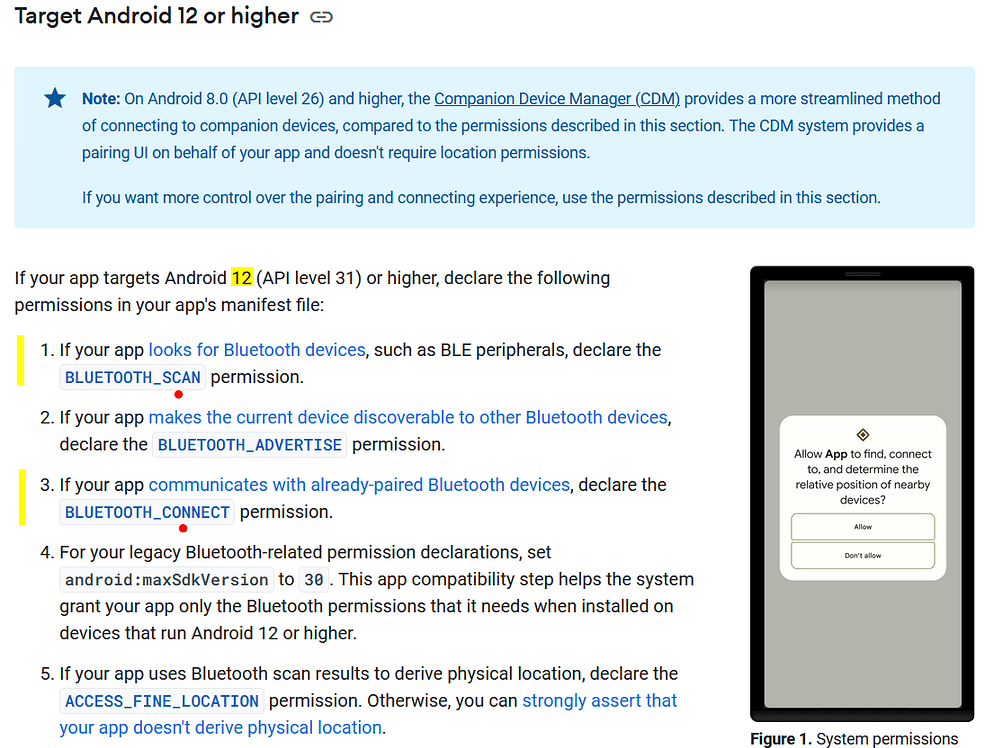 Android Permissions - BLE - Android 12 - MIT App Inventor Help - MIT ...