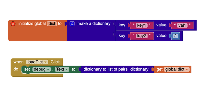 dict as global
