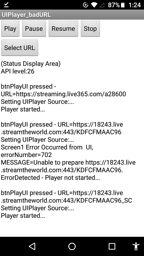 Player.Source Unresponsive - API 35 (OK on 26) - Bugs and Other Issues ...