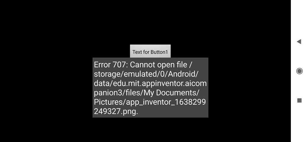 QR extension suddenly stops working - Error 707 - MIT App Inventor