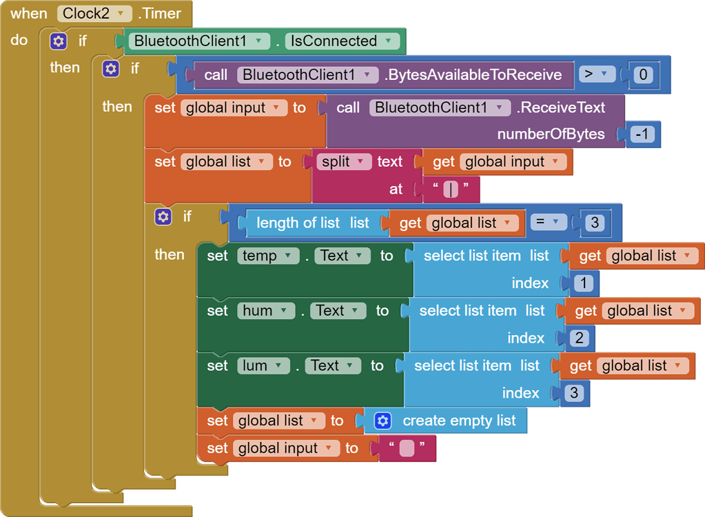 Sensor Reading, Bluetooth Data Reading - Mit App Inventor Help - Mit 