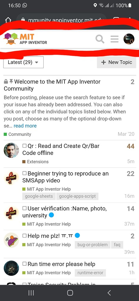 Header or footer menu navigation - MIT App Inventor Help - MIT App ...