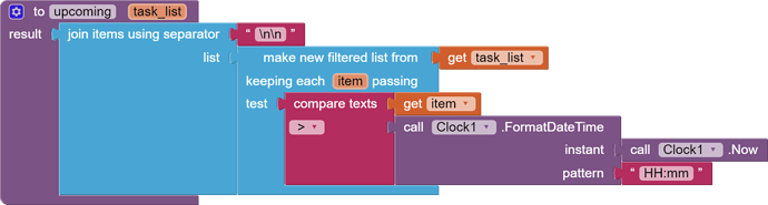 to upcoming   task_list result