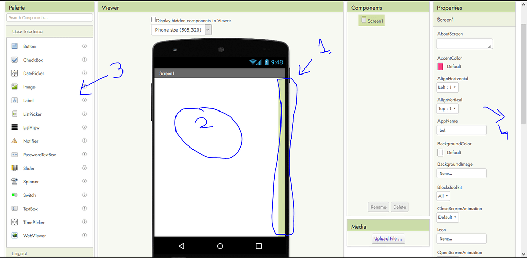Add Scrollbar Handle in app inventor Open Source Development MIT