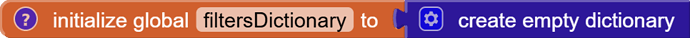 initialize global filtersDictionary to