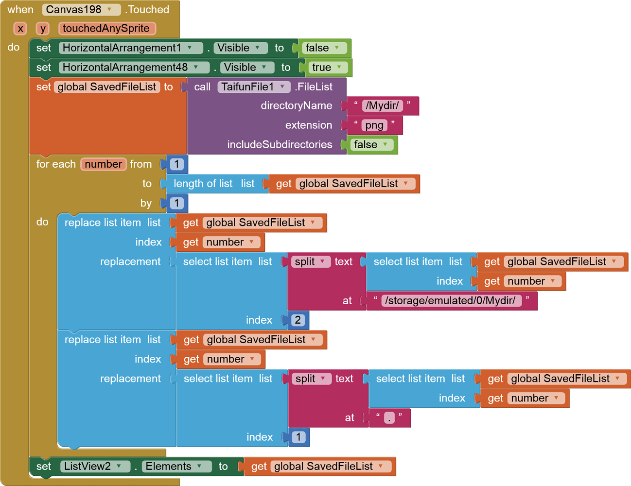 How can i trim from a text a specific part of it? MIT App Inventor