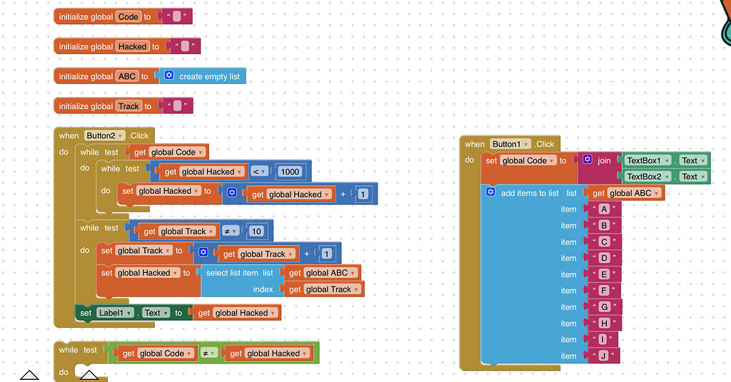Brute forcing a 2 character code - MIT App Inventor Help - MIT App ...