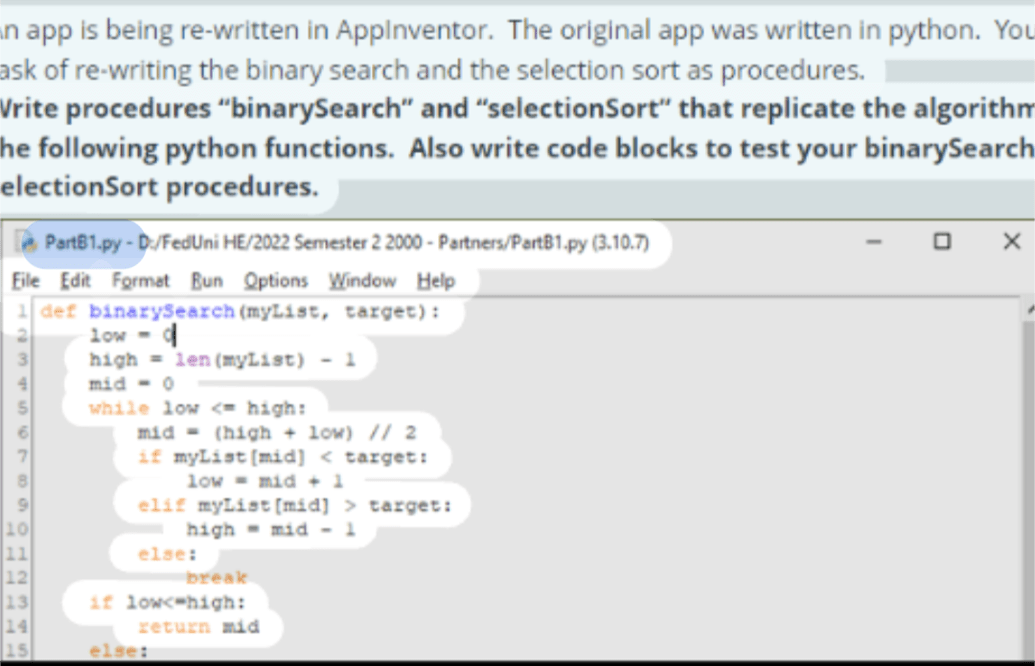 Homework: Python procedure algorithms in App Inventor - MIT App ...