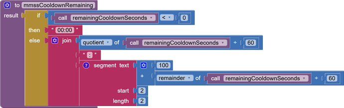 to mmssCooldownRemaining result