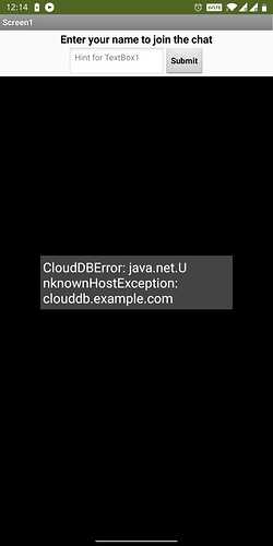 cloud db username error