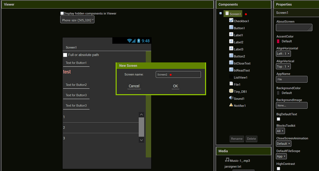 I have multiple Screens - MIT App Inventor Help - MIT App Inventor ...