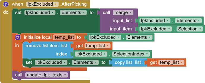 when lpkExcluded AfterPicking