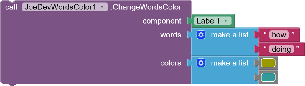 Words Label Coding WordsColor - Change the color of words - Label & Textbox. - Extensions ...