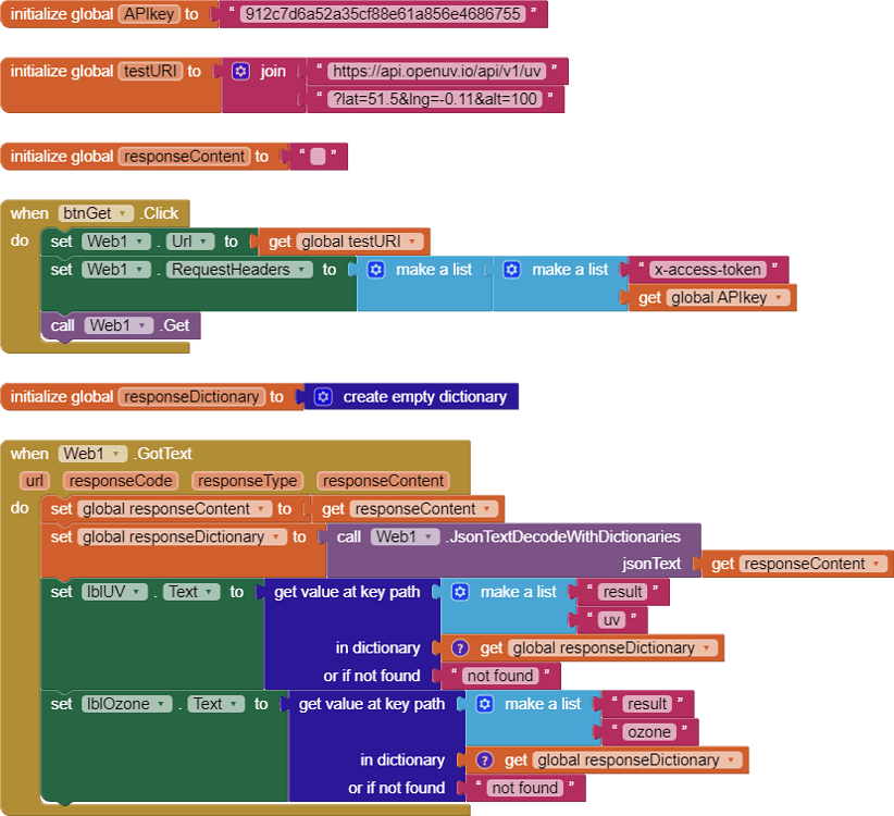 OpenUV api problem 6 by ABG MIT App Inventor Help MIT App