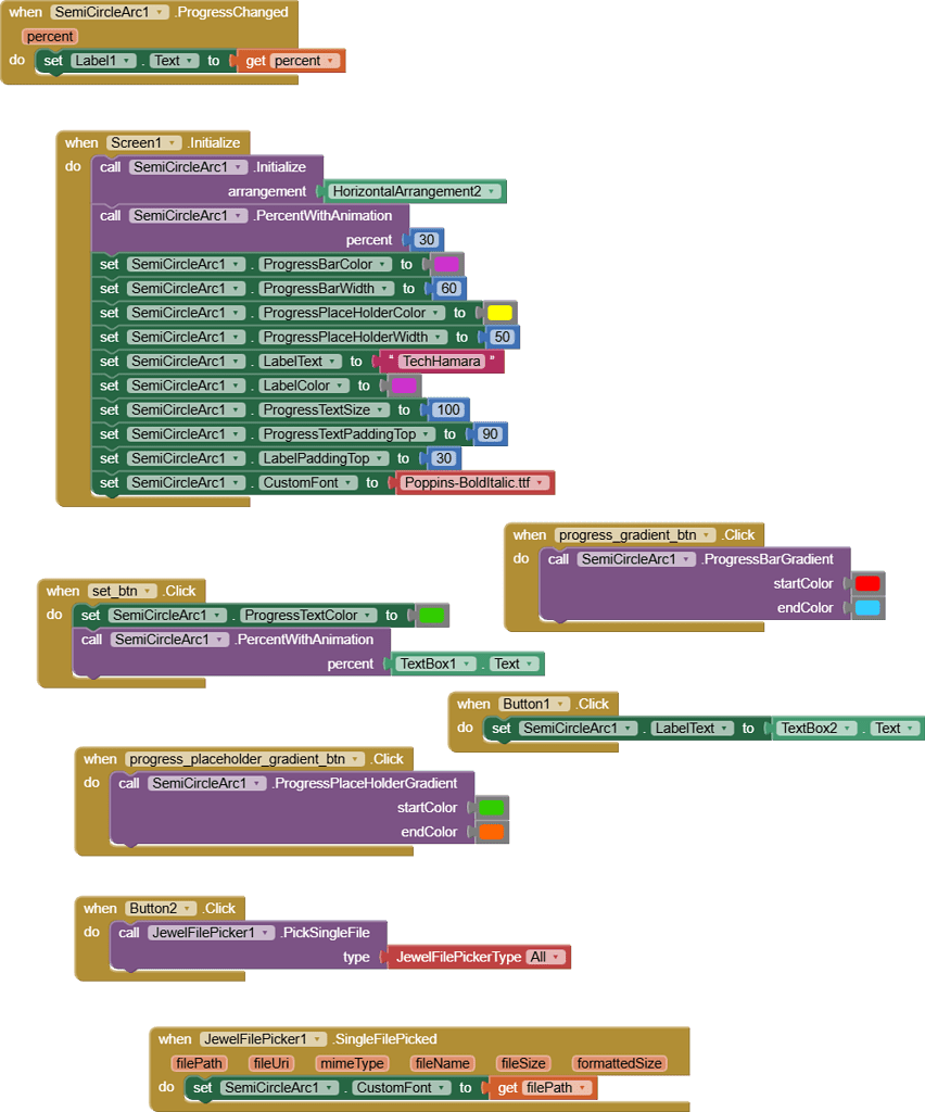 [Free] SemiCircleArc - An advanced, customizable semi-circle progress ...