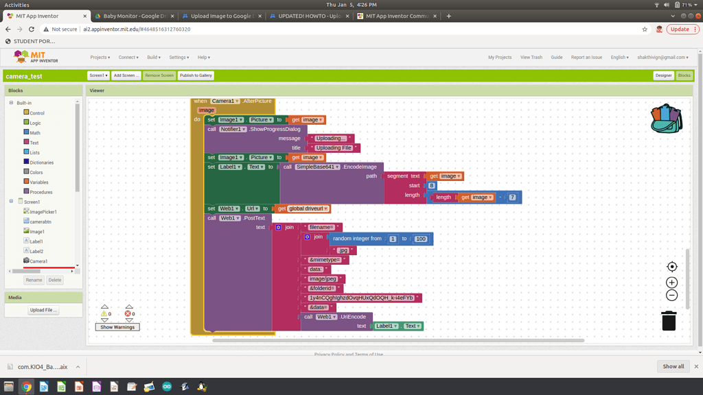 Upload video to google drive mit app inventor help mit app inventor