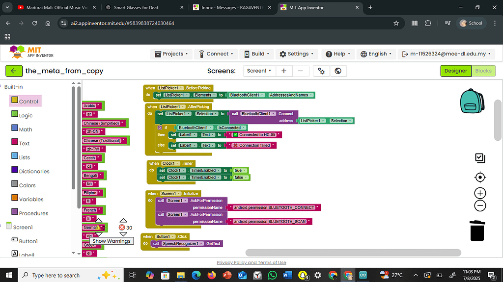 Im getting a error 507 - MIT App Inventor Help - MIT App Inventor Community