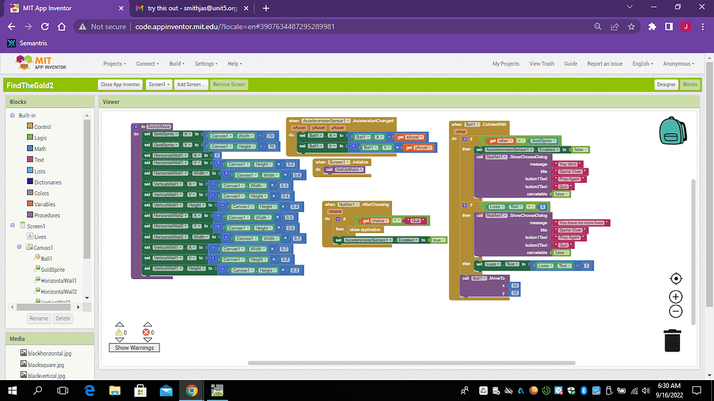 Need help for making a maze game! - MIT App Inventor Help - MIT