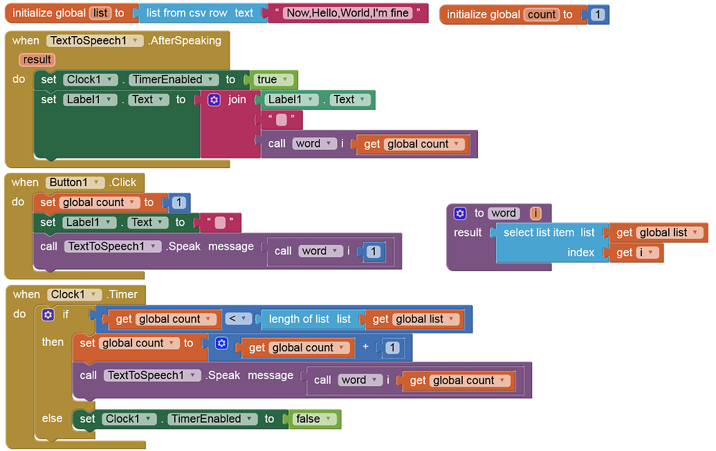 Upating a lable sequentially from a timer MIT App Inventor Help MIT
