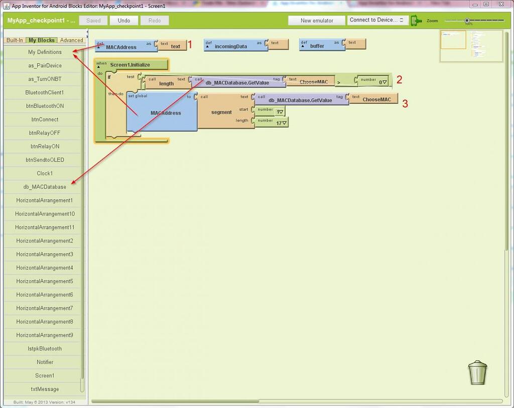 Finding Code Blocks from MIT 1 in MIT 2 (how to pair bluetooth devices ...